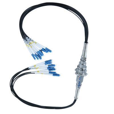 Large Capacity Fiber Optic Rotary Joint 300rpm 4 Channel