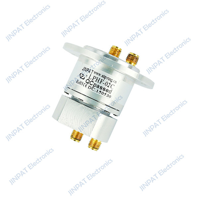 RF-Koaxial-Rotationsgelenk Doppelkanal-Rutschringe IP40 mit kompakten Signal-Rutschringen Geschwindigkeiten bis zu 50 Rpm