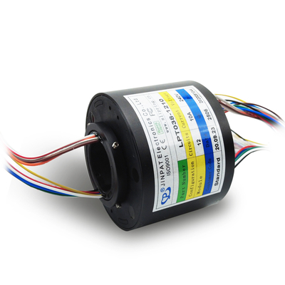 38mm Hollow Slip Ring 12 Circuit 10A 300RPM Precious Metal